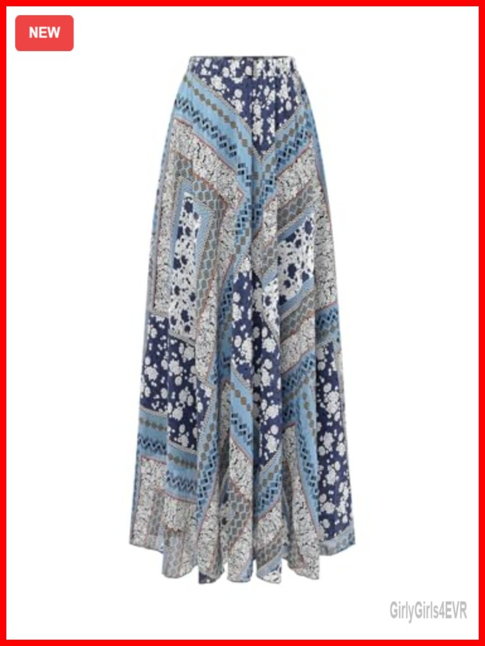 Plus Size Chiffon Maxi Skirt High Waisted A Line Flowy